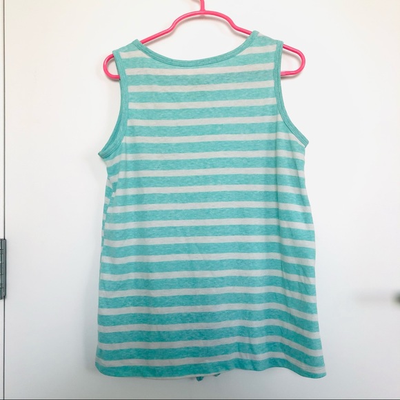 Girls Blue stripped tank top - Picture 2 of 2